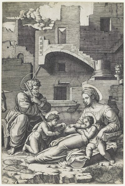 Vierge à la longue cuisse, c. 1520-1525 - Marcantonio Raimondi